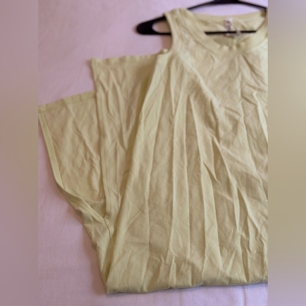 lululemon athletica Light Yellow Sleeveless Midi Dress